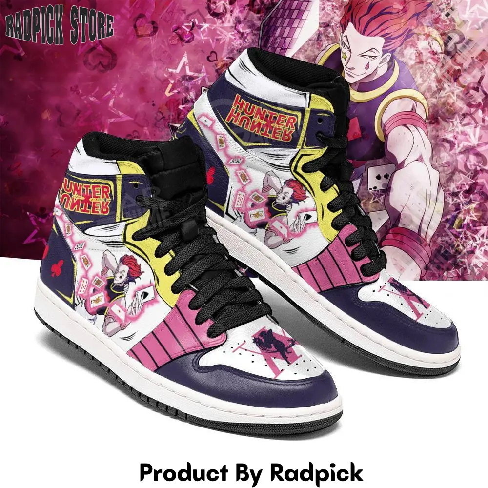 Hisoka air jordan high top sneakers custom anime shoes  rp0247989
